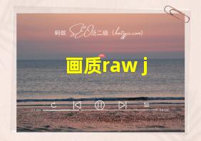 画质raw+j