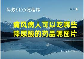 痛风病人可以吃哪些降尿酸的药品呢图片