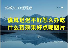 痛风迟迟不好怎么办吃什么药效果好点呢图片