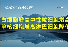 白细胞增高中性粒细胞增高单核细胞增高淋巴细胞降低