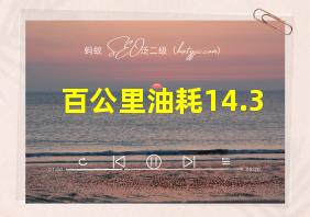 百公里油耗14.3