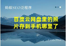 百度云网盘里的照片存到手机哪里了