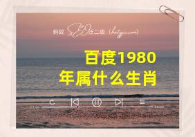 百度1980年属什么生肖