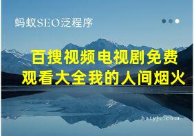 百搜视频电视剧免费观看大全我的人间烟火