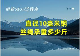 直径10毫米钢丝绳承重多少斤