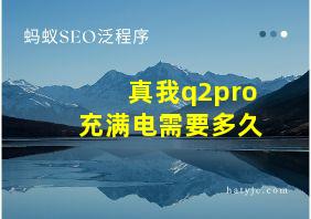 真我q2pro充满电需要多久