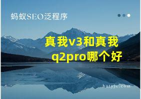 真我v3和真我q2pro哪个好