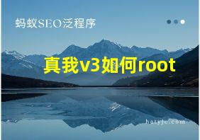 真我v3如何root