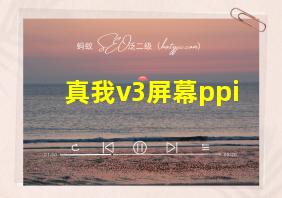 真我v3屏幕ppi