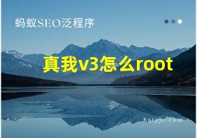 真我v3怎么root