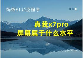 真我x7pro屏幕属于什么水平