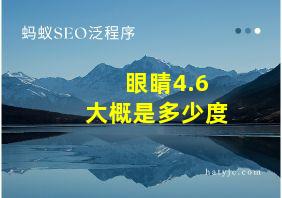 眼睛4.6大概是多少度