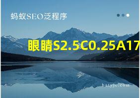 眼睛S2.5C0.25A170