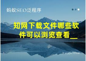 知网下载文件哪些软件可以浏览查看__