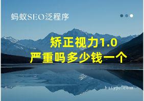 矫正视力1.0严重吗多少钱一个