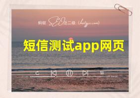 短信测试app网页