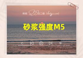 砂浆强度M5