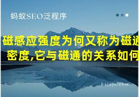 磁感应强度为何又称为磁通密度,它与磁通的关系如何