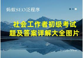 社会工作者初级考试题及答案详解大全图片