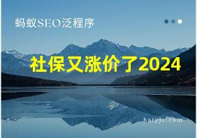 社保又涨价了2024