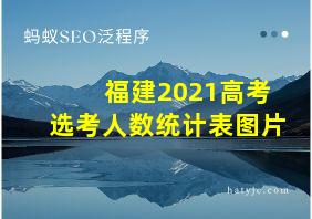 福建2021高考选考人数统计表图片