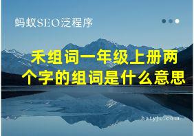 禾组词一年级上册两个字的组词是什么意思