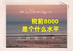 税前8000是个什么水平