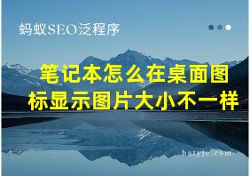 笔记本怎么在桌面图标显示图片大小不一样