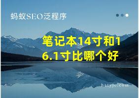 笔记本14寸和16.1寸比哪个好