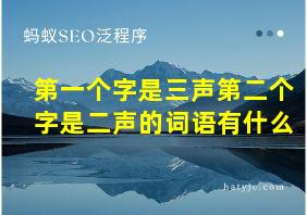 第一个字是三声第二个字是二声的词语有什么