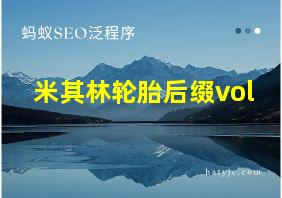 米其林轮胎后缀vol