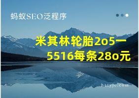 米其林轮胎2o5一5516每条28o元