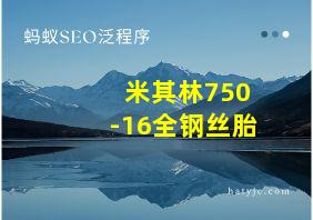 米其林750-16全钢丝胎