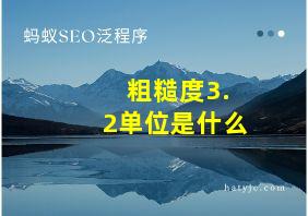 粗糙度3.2单位是什么