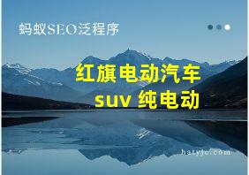 红旗电动汽车suv 纯电动