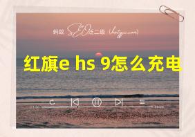 红旗e hs 9怎么充电