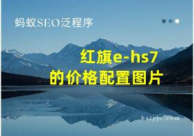 红旗e-hs7的价格配置图片