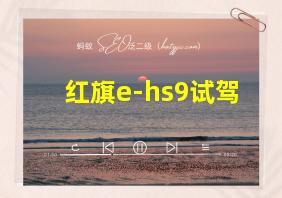 红旗e-hs9试驾