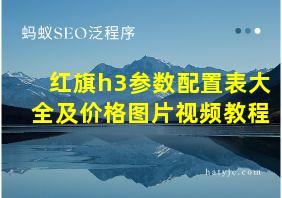 红旗h3参数配置表大全及价格图片视频教程