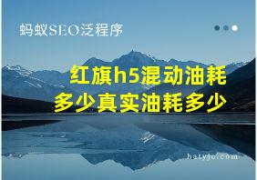 红旗h5混动油耗多少真实油耗多少