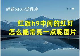 红旗h9中间的红灯怎么能常亮一点呢图片