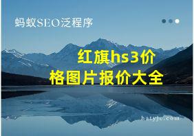 红旗hs3价格图片报价大全