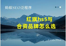 红旗hs5与合资品牌怎么选