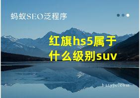 红旗hs5属于什么级别suv