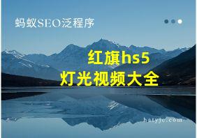 红旗hs5灯光视频大全