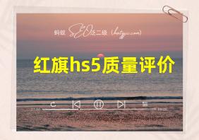 红旗hs5质量评价