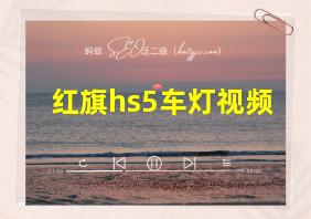 红旗hs5车灯视频