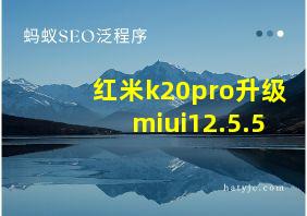 红米k20pro升级miui12.5.5