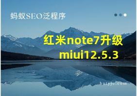 红米note7升级miui12.5.3