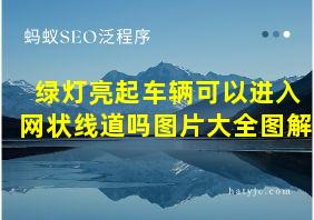 绿灯亮起车辆可以进入网状线道吗图片大全图解